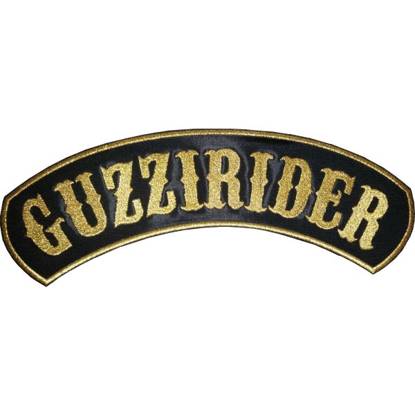 Patch ricamato GUZZIRIDER, arcuato da schiena o ricamato con il testo che desideri cod.20161002_A