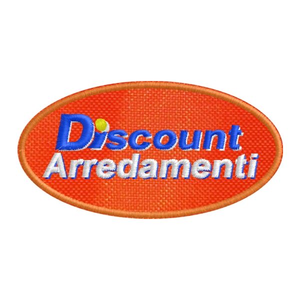 Patch Ricamato ovale Discount Arredamenti , su base Panno SOM;BROD