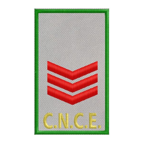 Gradi su fascia tubolare C.N.C.E. 3 frecce rosse grado Appuntato Cod. 20161025_E