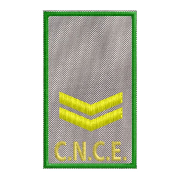 Gradi su fascia tubolare C.N.C.E. 2 frecce gialle grado Brigadiere Cod. 20161025_F