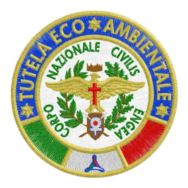 Patch ricamato CORPO CIVILIS Tutela Eco-Ambientale diametro cm.9 Cod.20161028_A