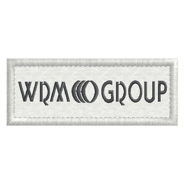 Patch ricamata su base di tessuto Logo WRM GROUP cm.9 di base  Cod.20161108_B