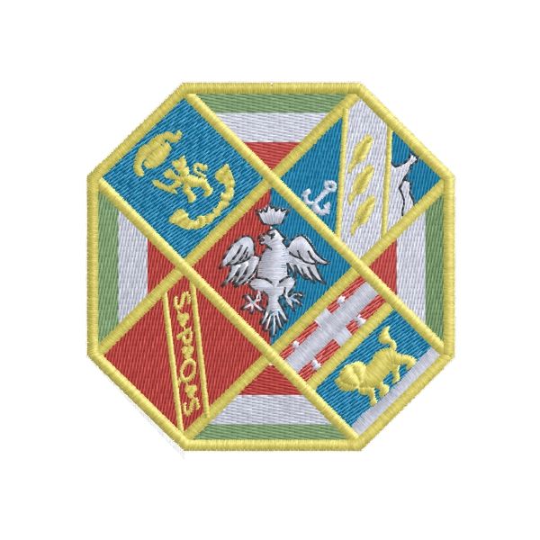 PATCH  ricamato Ottagono regione LAZIO Cod.20161124_A