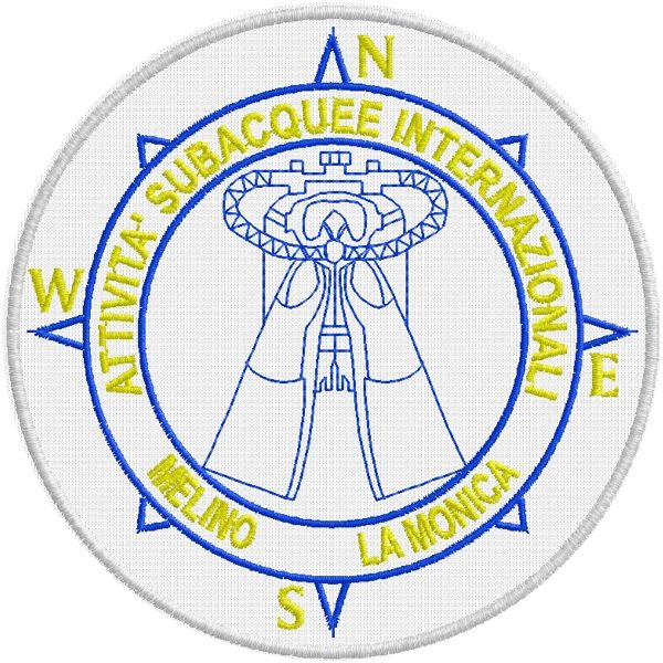 Patch ricamato attività subacquee internazionali Cod.20161135_A