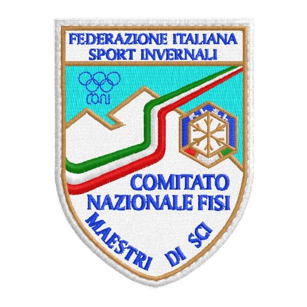 Patch Ricamato COMITATO NAZIONALE FISI Maestro di sci Cod.20161228_A