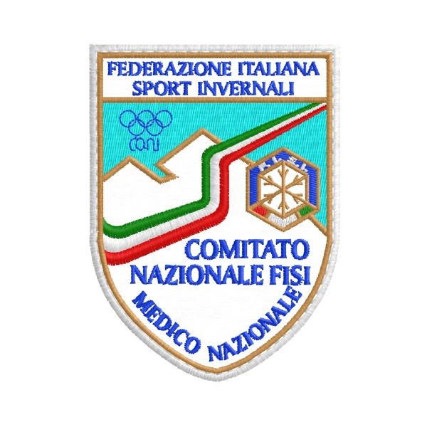 Patch Ricamato COMITATO NAZIONALE FISI MEDICO NAZIONALE di sci Cod.20161228_B