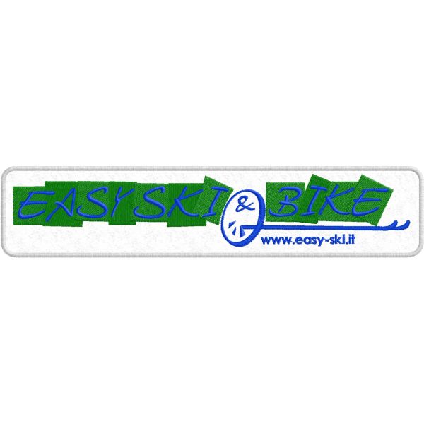Patch Ricamato rettangolare Easy ski & Bike Cod.20170103_A
