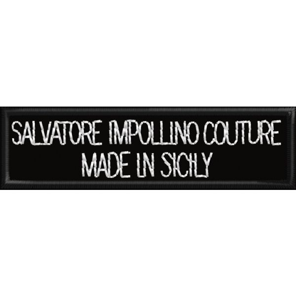 Ambientazione virtuale Patch ricamato SALVATORE IMPOLLINO Made in Sicily