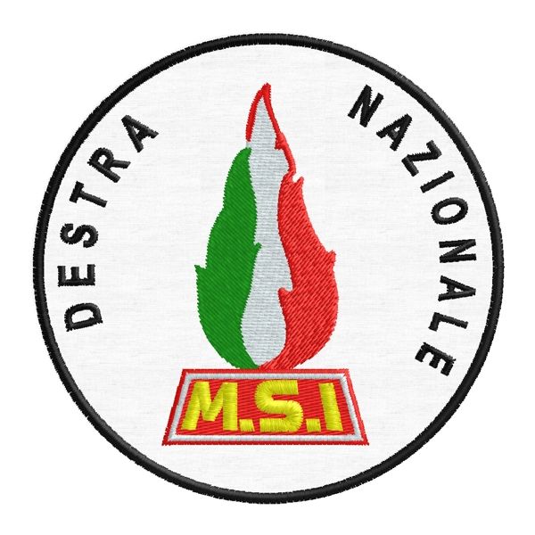 Etichetta ricamata M.S.I. DESTRA NAZIONALE Cod.20170116_A