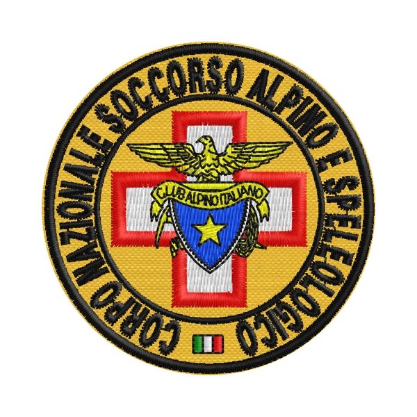 Patch Corpo Naz.Socc. Alpino speleologico 6 Cm programma ricamo