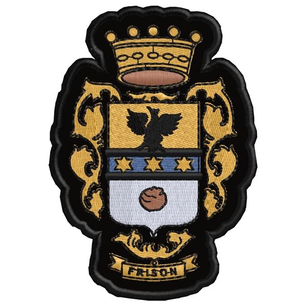 Patch stemma araldico FRISON mis. Mm. 95 x 70 Cod.20170201_A