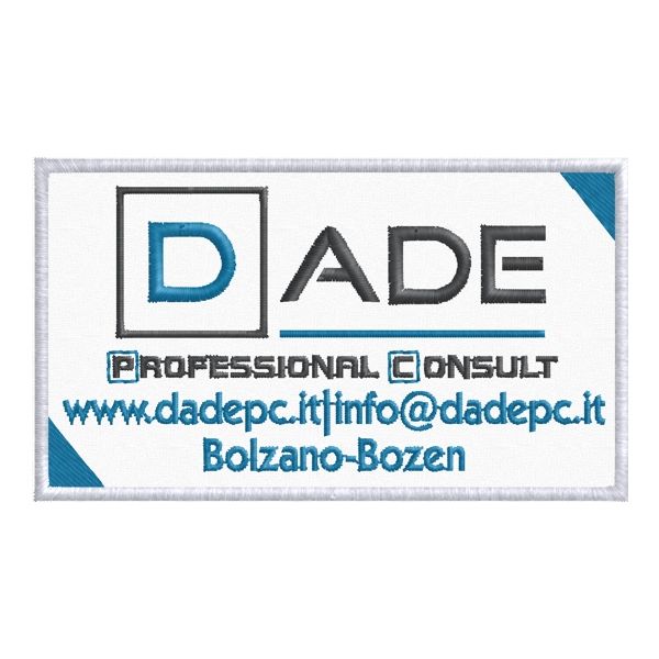 Etichetta ricamata DADE PC Consulting Cod.20170205_A