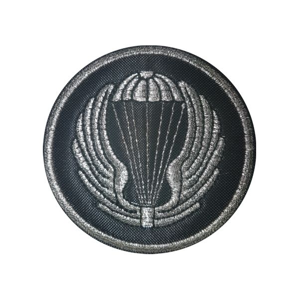 Patch tondo senza gladio simbolo paracadutisti su F.do NERO  Cod.20170214_A