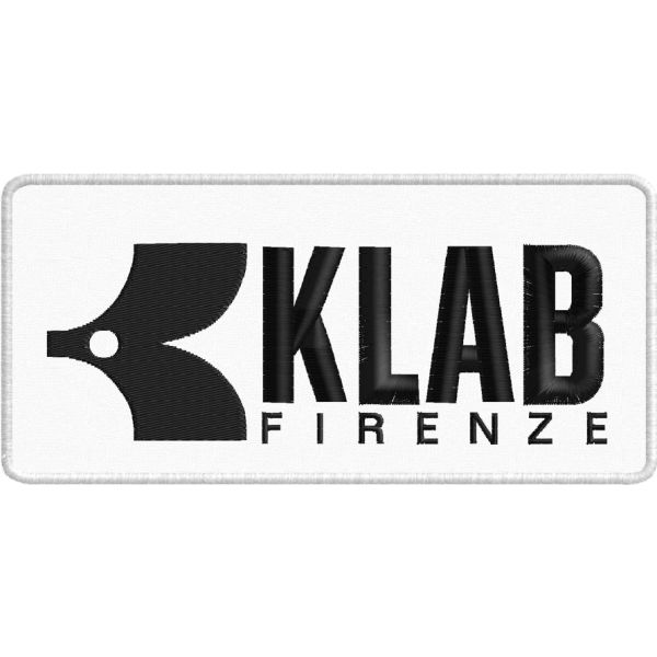 Patch ricamata Cm.15 x 7 Logo KLAB firenze Cod.201702_B-05