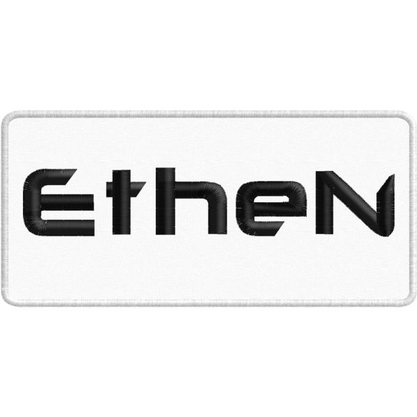 Patch ricamata Cm.15 x 7 Logo ( E t h e n ) Cod.201702_B-06