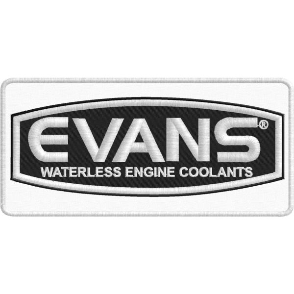 Patch ricamata Cm.15 x 7 Logo ( EVANS Engine Cool ) Cod.201702_B-07