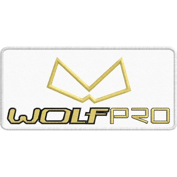 Patch ricamata Cm.15 x 7 Logo ( WOLF PRO ) Cod.201702_B-09