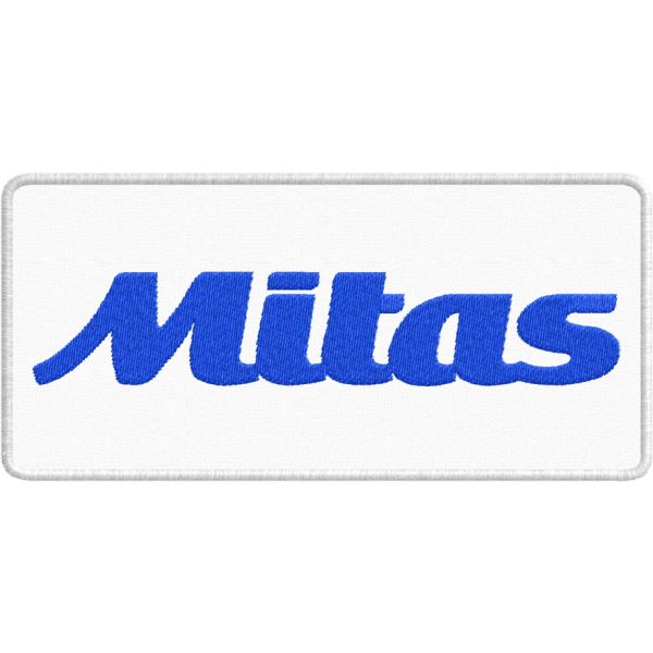 Patch ricamata Cm.15 x 7 Logo MITAS firenze Cod.201702_B-10