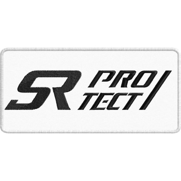 Patch ricamata Cm.15 x 7 Logo ( SR PROTECT ) Cod.201702_B-12