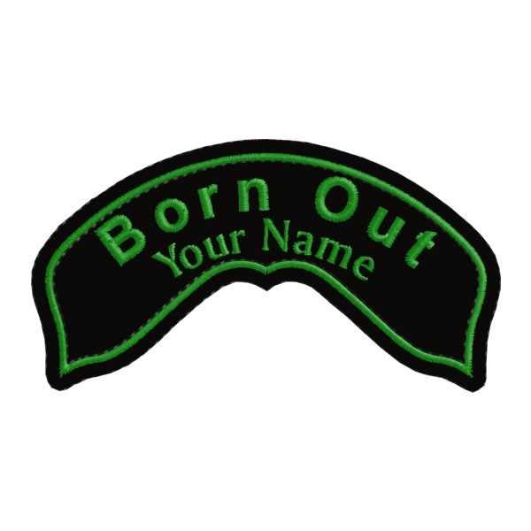 Patch ricamato per giubbotto base nera con filato a scelta Cod.20170301_A