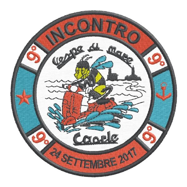 Stemma ricamato incontro Vespe di Mare Caorle Cod.20170312_A