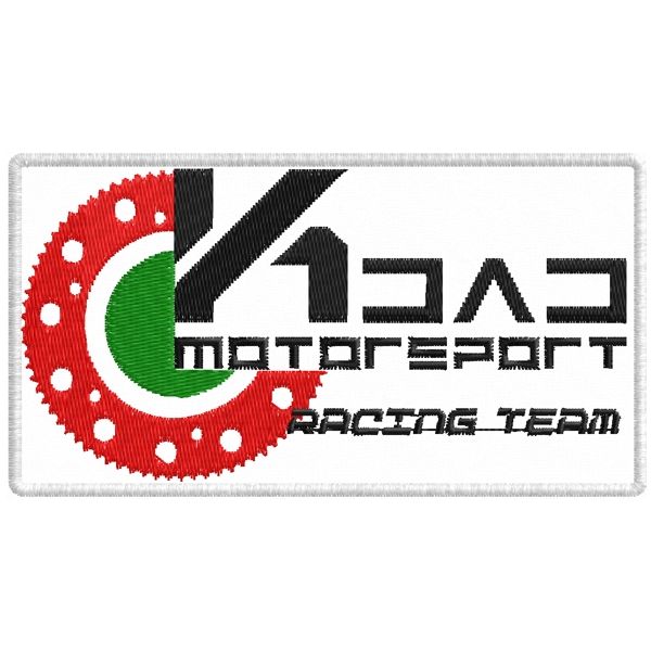 Patch ricamato su base cm. 10 K DAD Motorsport Cod.20170316_A