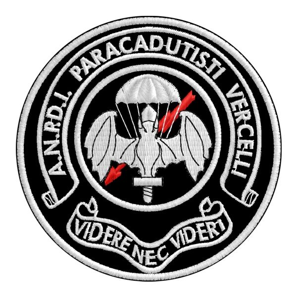 Scudetto diam. cm.9 ricamato paracadutisti VERCELLI Cod.20170317_A