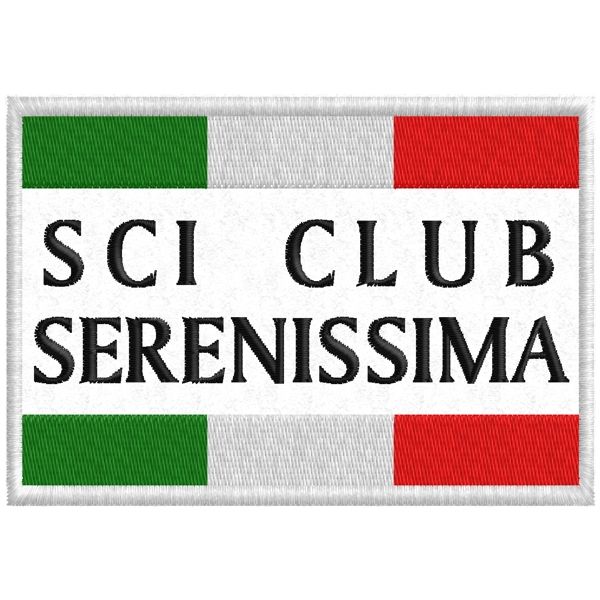 Patch ricamato tricolore SCI CLUB SERENISSIMA Cod.20170318_B