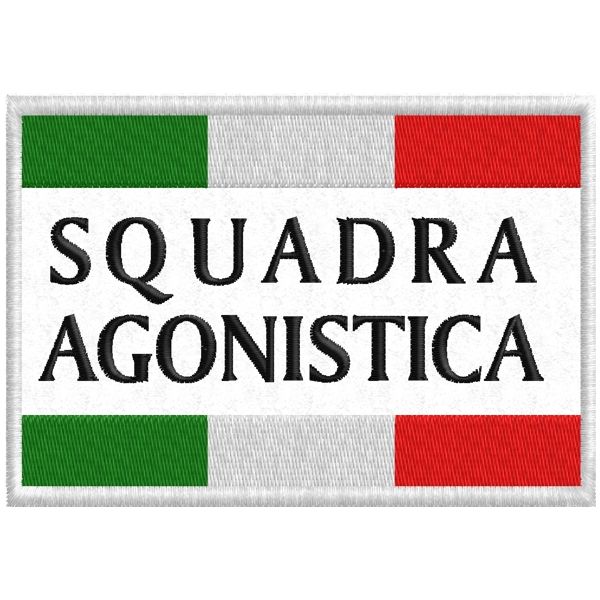 Patch ricamato tricolore  SQUADRA AGONISTICA Cod.20170318_D