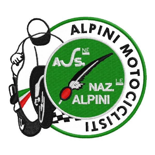 Stemma ricamato ALPINI MOTOCICLISTI Cod.20170319_A