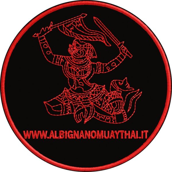 Patch ricamato  diam.10  albignanomuaythai Cod. 20170320_A