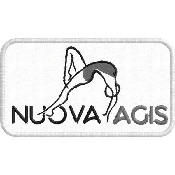 Etichetta ricamata ginnastiva NUOVA AGIS Cod.20170404_A