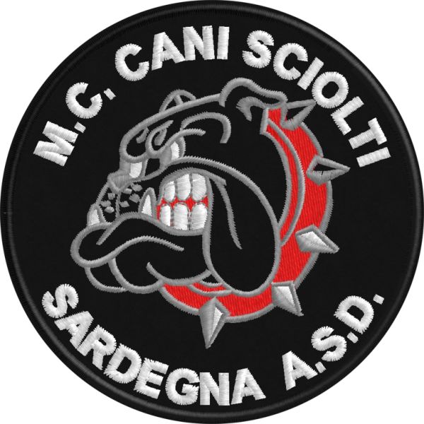 Patch ricamato M.C. Cani sciolti ASD SARDEGNA Cod.20170410_A