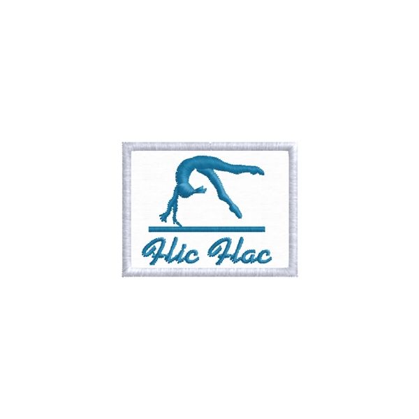 Etichetta ricamata associazione attivita motorie Flic-Flac Cod.20170520_A