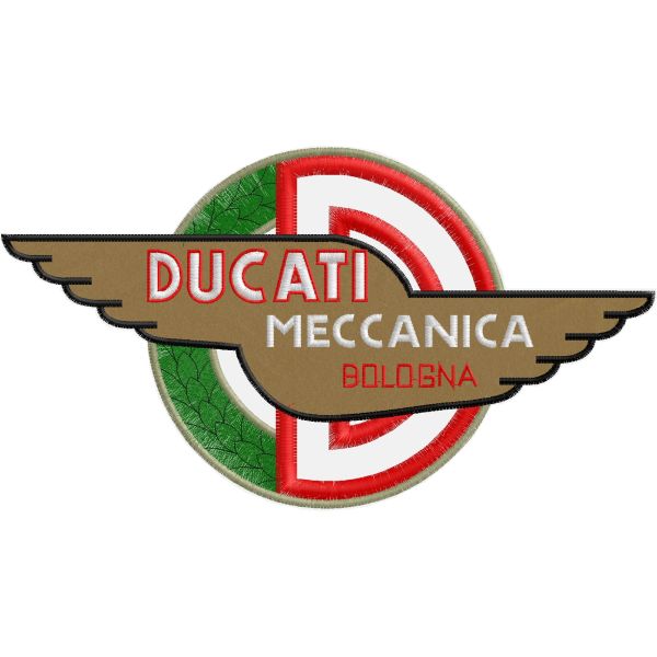 Patch  DUCATI Logo storico su base cm.30 Cod.20170529_A