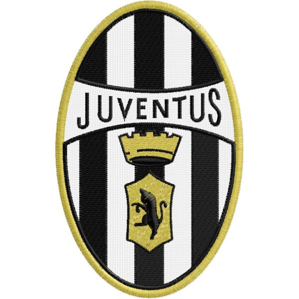 Stemma ricamato ovale FC JUVENTUS misura cm. 16 x 10 Cod.20160601_A