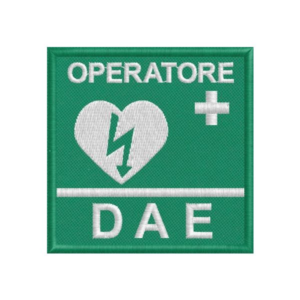Patch ricamato OPERATORE ( D A E ) Cm.7 x 7 cod.20170606_A