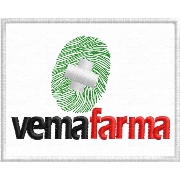 Patch ricamato Impronta VemaFarma rettangolare Cod.20170623_A