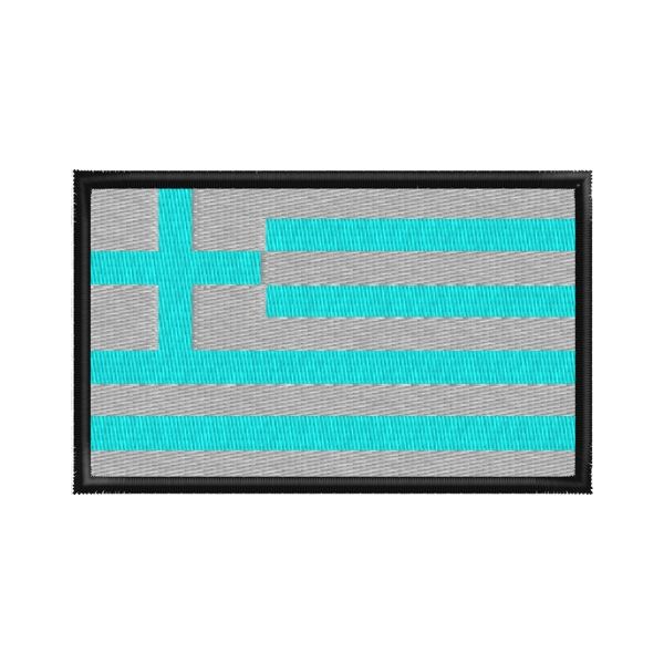 tch interamente ricamato bandiera (GRECIA) mm.80 x 50 Cod.20170632_A