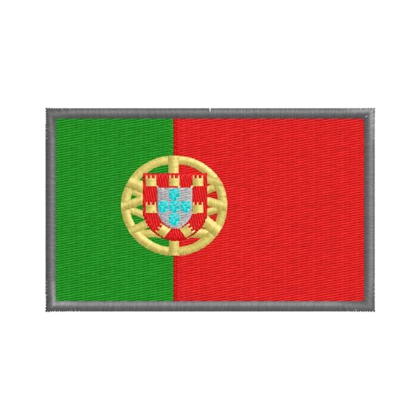 Patch interamente ricamato bandiera (PORTOGALLO) mm.80 x 50 Cod.20170636_A