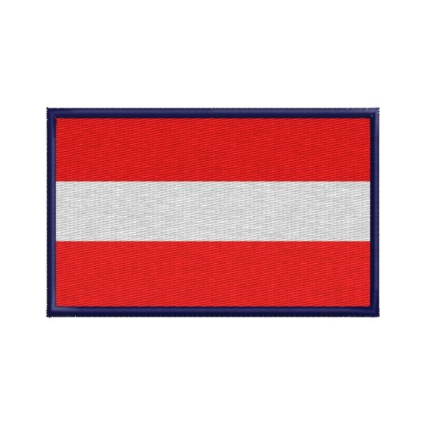 Patch interamente ricamato bandiera (AUSTRIA) mm.80 x 50 Cod.20170637_A