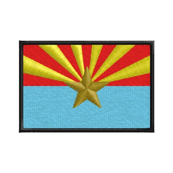 Patch interamente ricamato bandiera (ARIZONA) mm.80 x 50 Cod.20170641_A