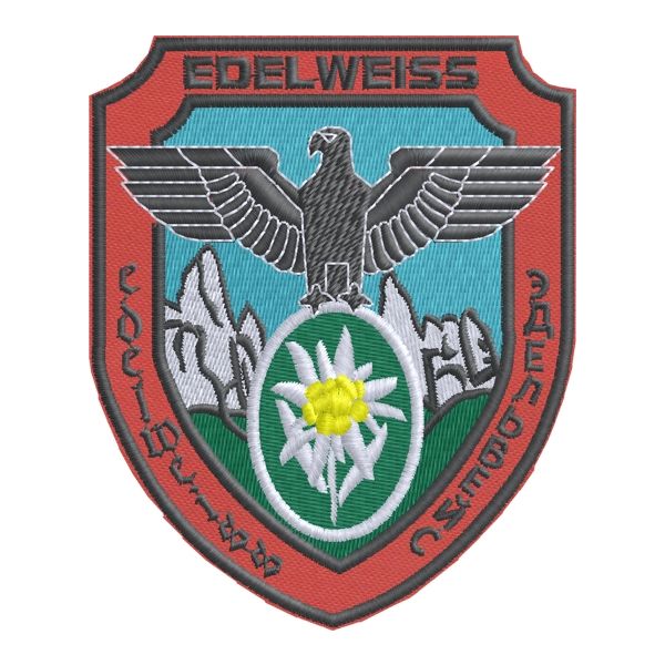 Patch ricamato a colori EDELWEISS truppe alpine  Cod.20170703_A