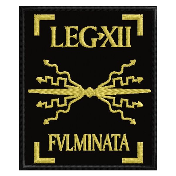 Patch ricamato LEG-XII FVLMINAT cm. 6 x 7  Cod.20170715_A