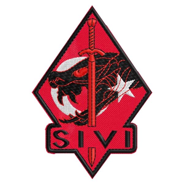 Patch SIVI con cobra su fondo rosso cod.20170719_A
