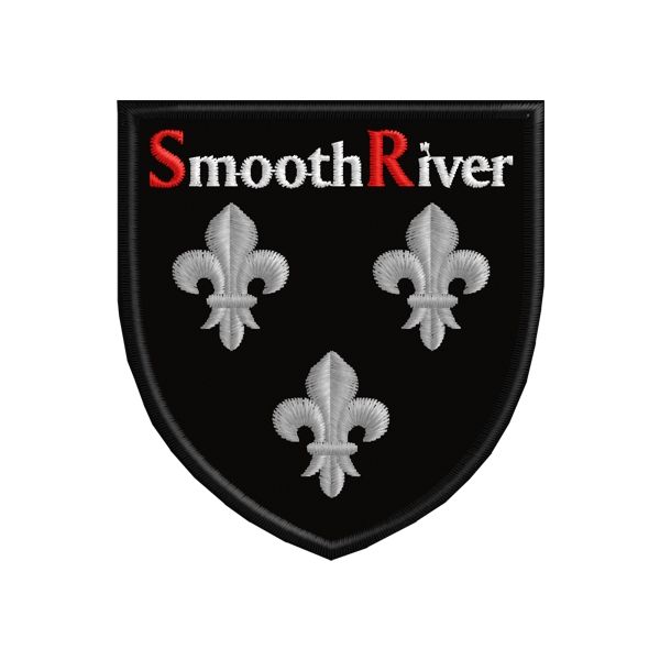 Patch ricamato con 3 gigli fiorentini SmoothRiver  Cod.20170810_A