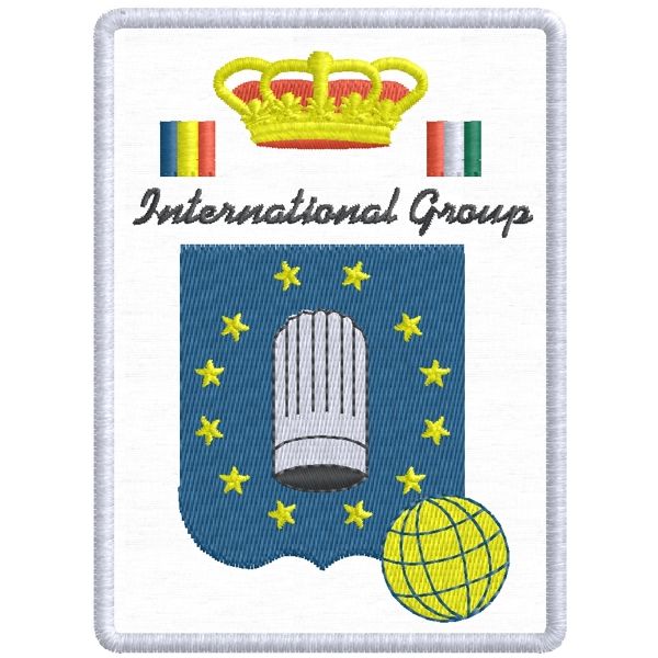 Patch ricamato International Group unione cuochi Cod.20170908_A