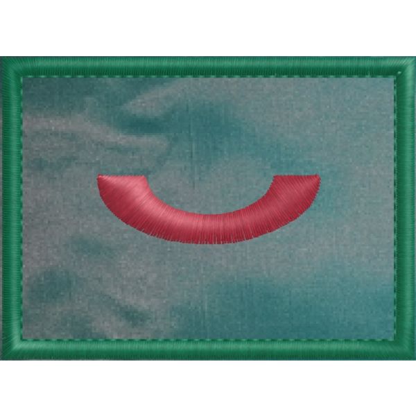 2017NOR09 Patch ricamato cm.7 x 5 con 1 onda rossa su fondo GRADO (guardia scelta)