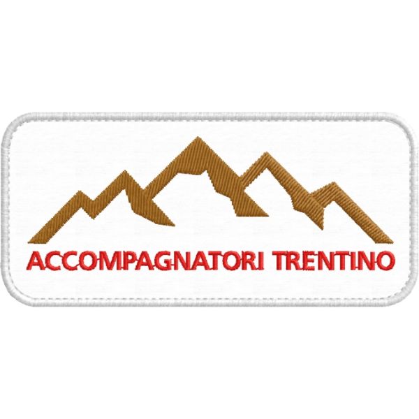 Patch ricamata ACCOMPAGNATORI TRENTINO cm.11  Cod.20171004_A