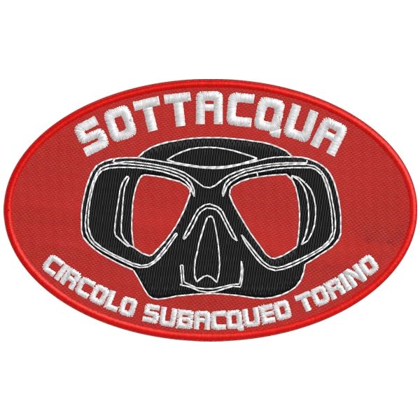 Patch ricamato GRUPPO SUBACQUEO TORINO  cm.10x6 Cod.20171005_A